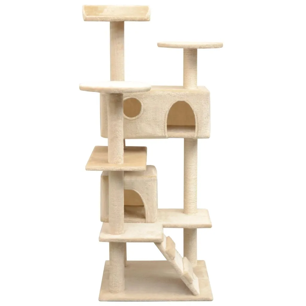 125cm Beige Cat Scratching Tree