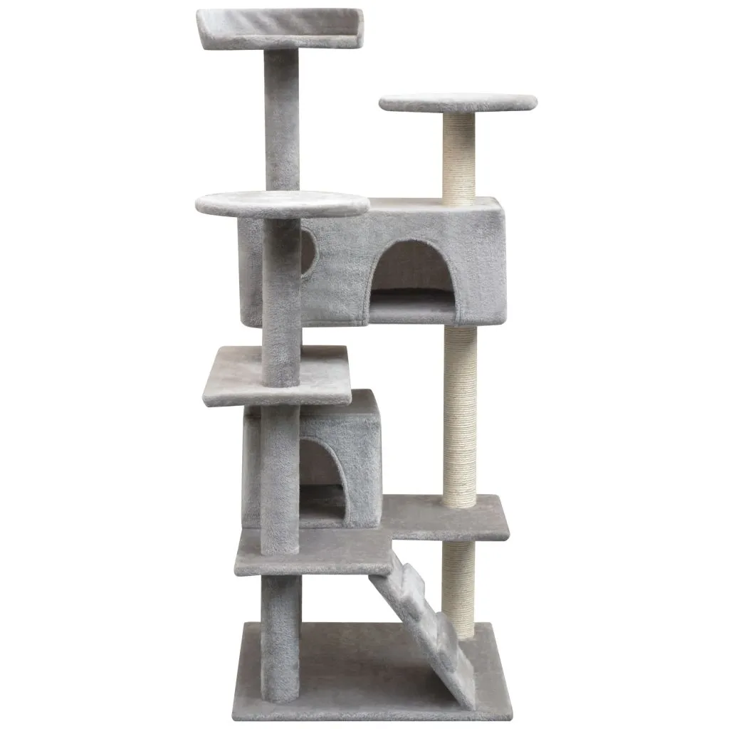 125cm Grey Cat Scratching Tree