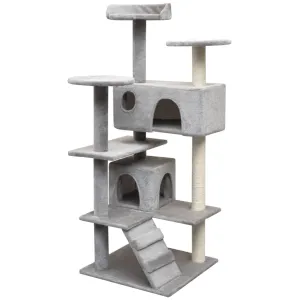 125cm Grey Cat Scratching Tree