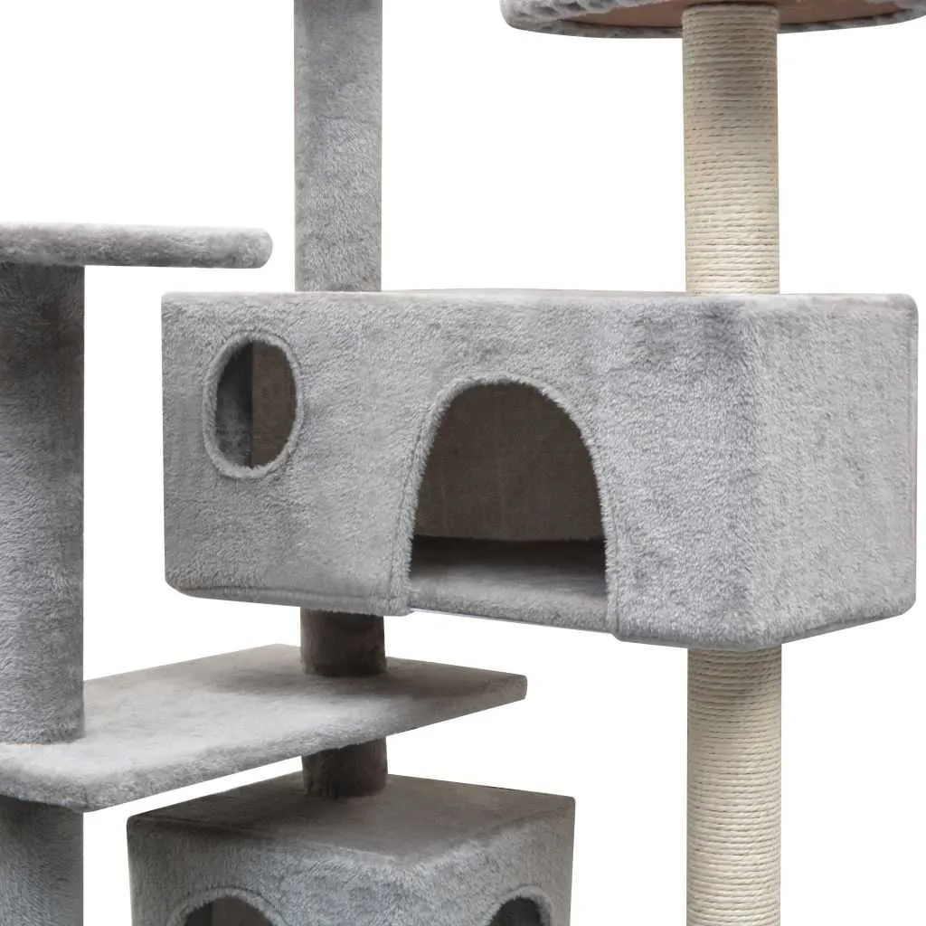 125cm Grey Cat Scratching Tree