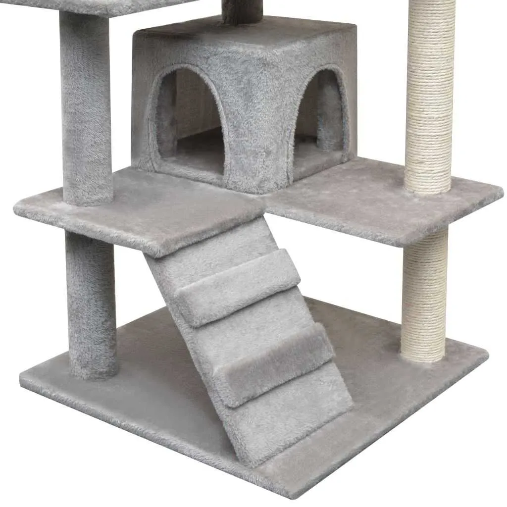 125cm Grey Cat Scratching Tree