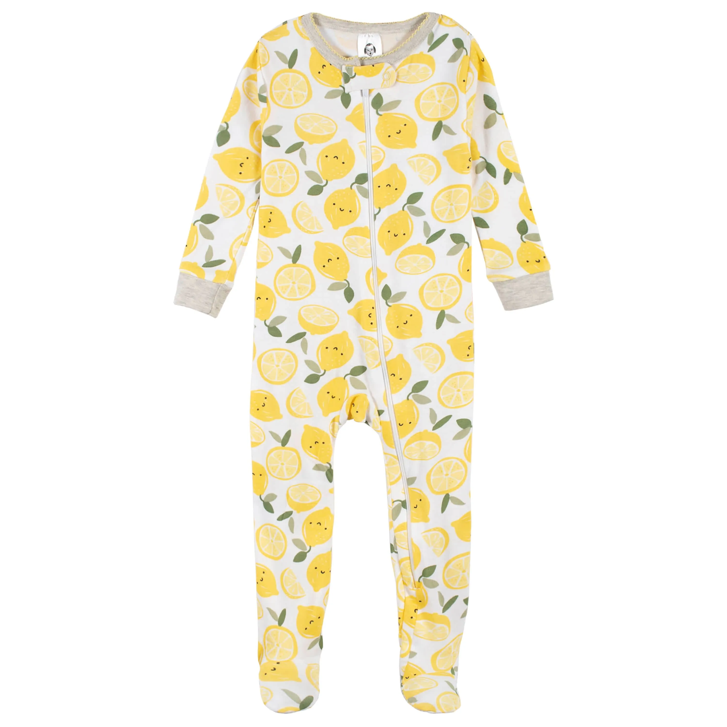 2-Pack Baby & Toddler Girls Lemon Squeeze Snug Fit Footed Cotton Pajamas