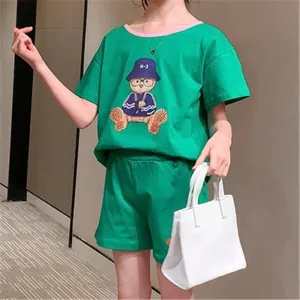 2-piece Cartoon Animal Pattern T-shirt and Shorts for Girl