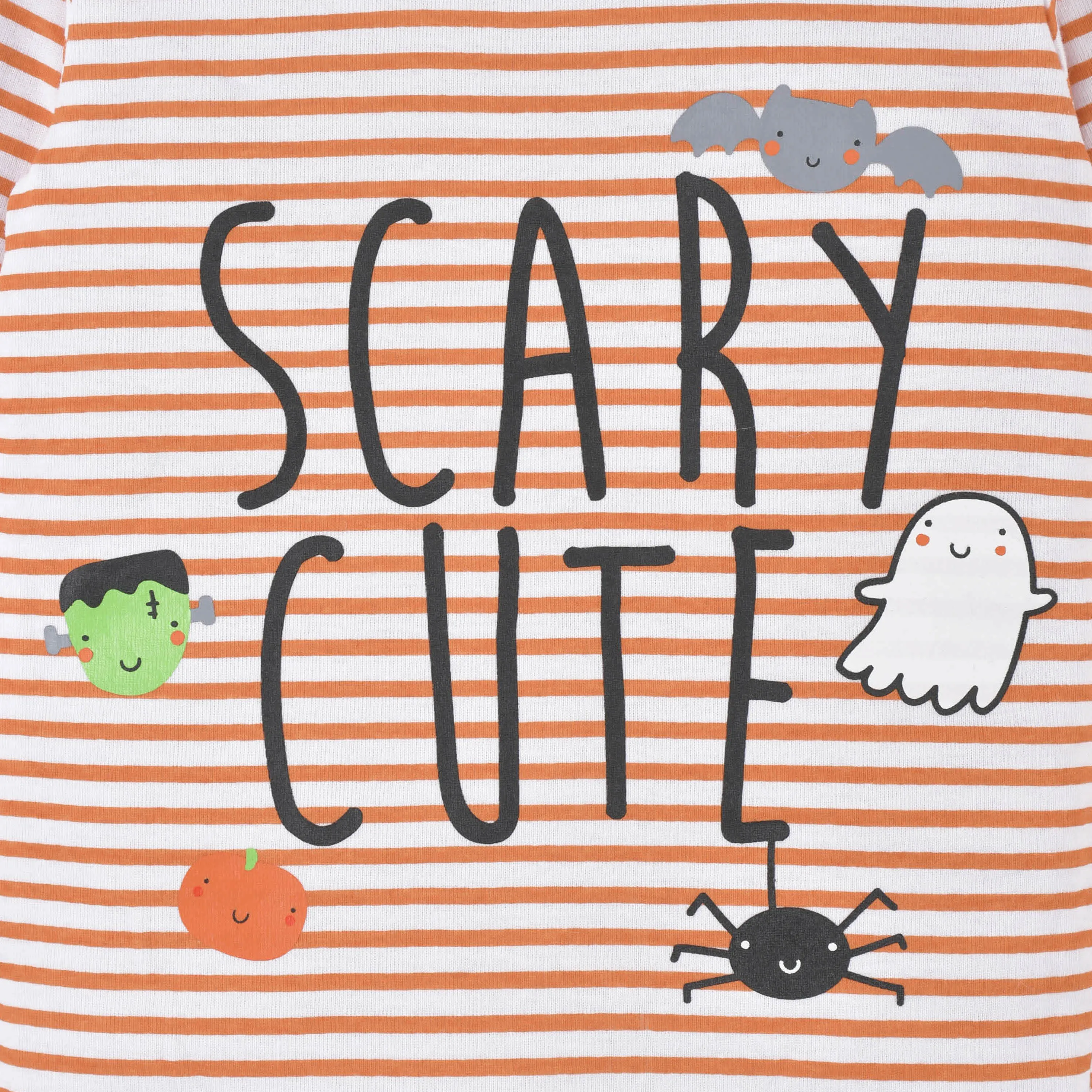 2-Piece Infant & Toddler Neutral "Scary Cute" Snug Fit Cotton Pajamas