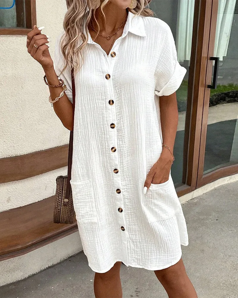 Aliénor - Comfortable Shirt Dress