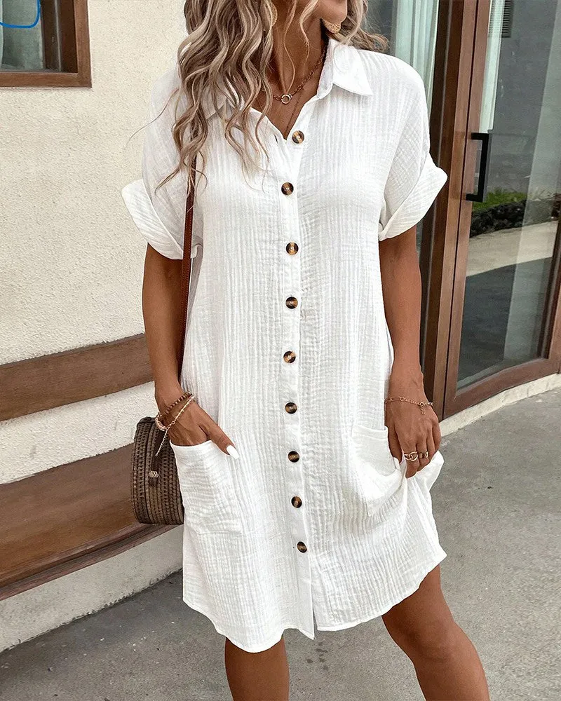 Aliénor - Comfortable Shirt Dress