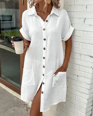 Aliénor - Comfortable Shirt Dress