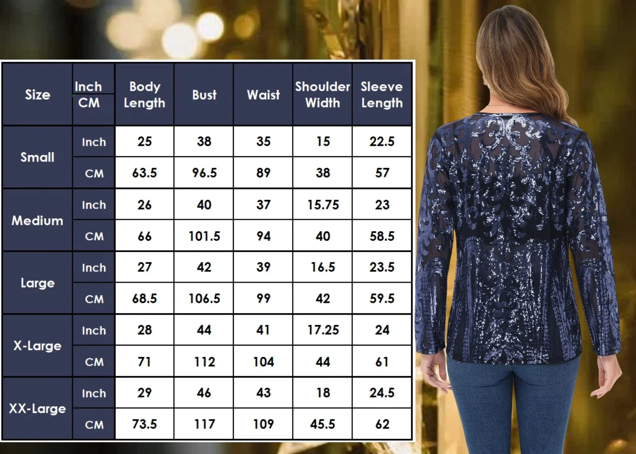 Anna-Kaci Women's Sparkly Sequin Cardigan Long Sleeve Open Front Glitter Party Evening Jacket