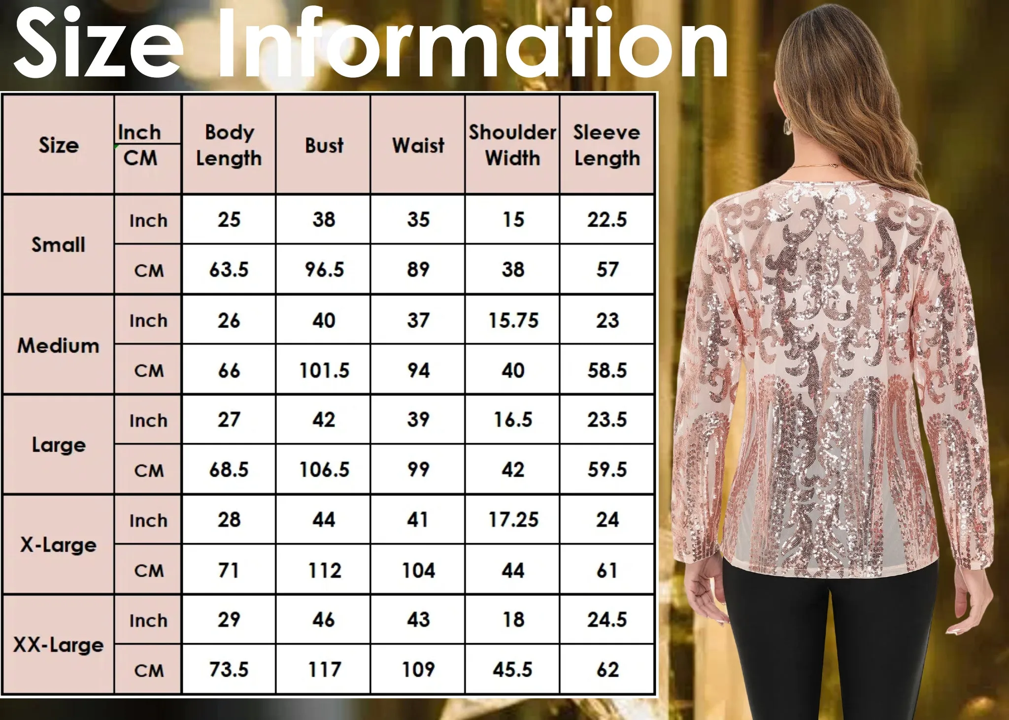 Anna-Kaci Women's Sparkly Sequin Cardigan Long Sleeve Open Front Glitter Party Evening Jacket