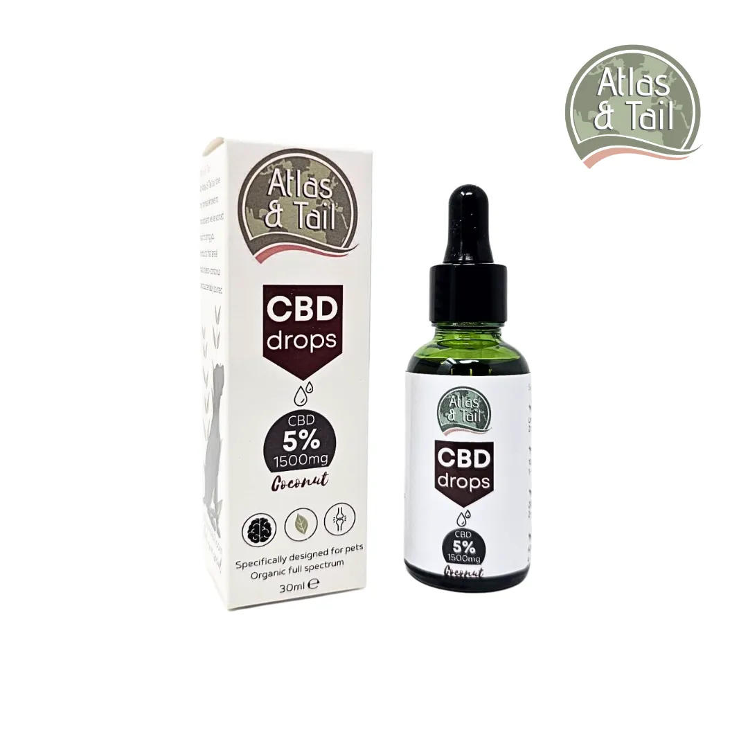 Atlas and Tail CBD Oil for Dogs - only Coconut 3% in stock