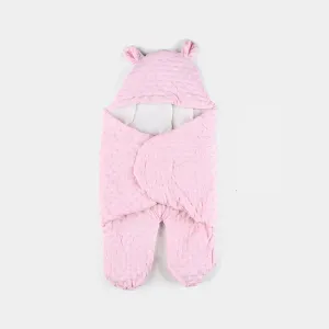 Baby Swaddle Minky Dot 0M  Pink