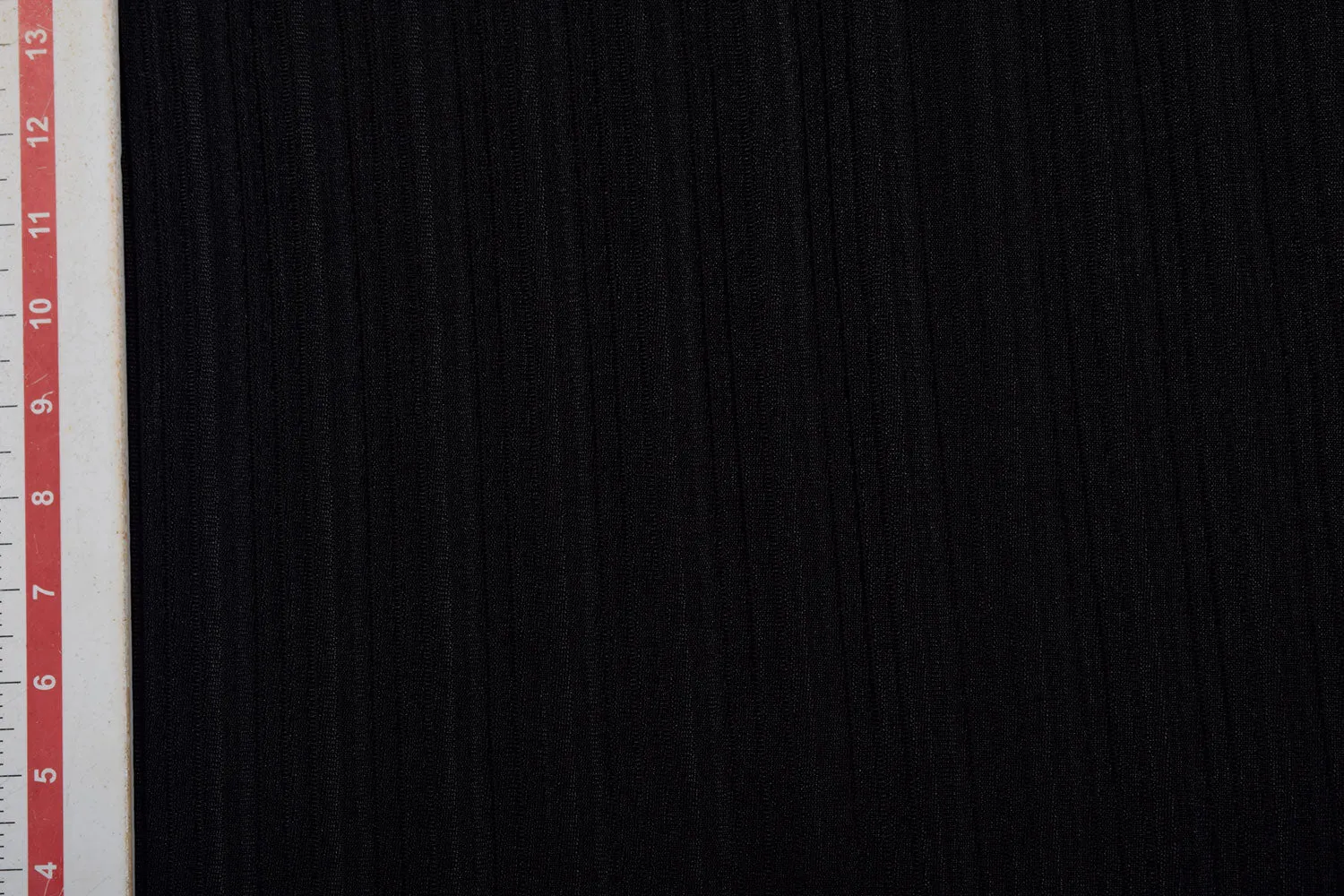 Black Plain Pleated Knit Fabric