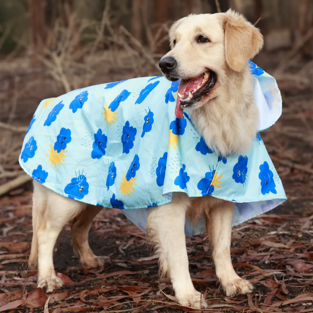 Clouds Printed Cape Style Dog Raincoat