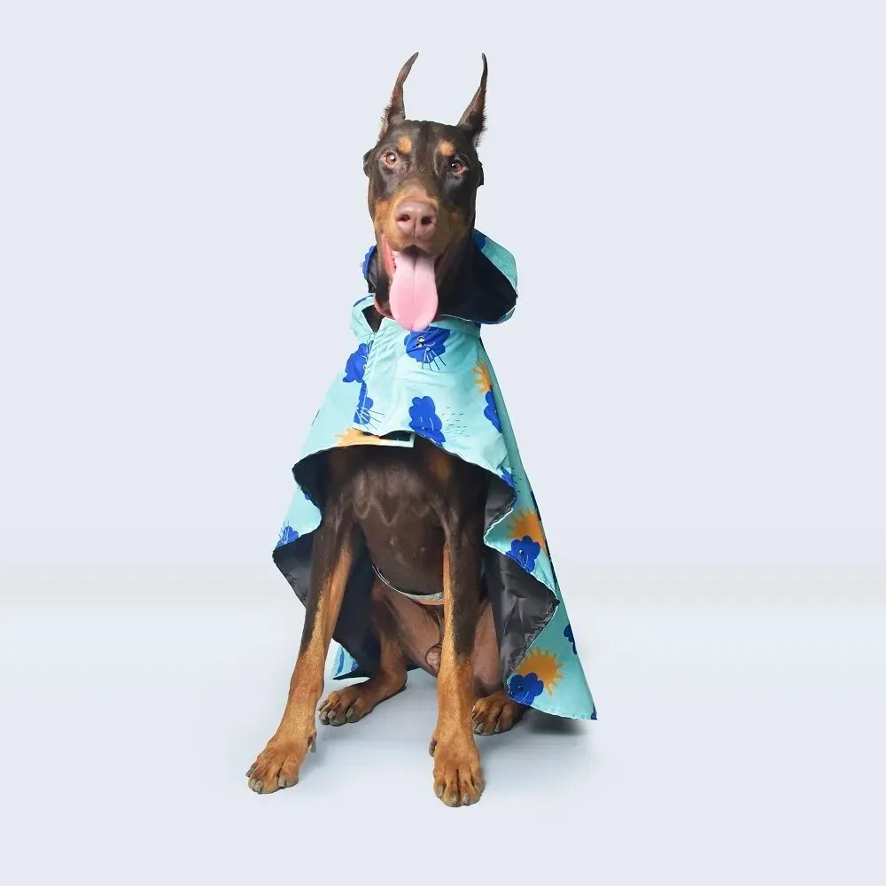 Clouds Printed Cape Style Dog Raincoat