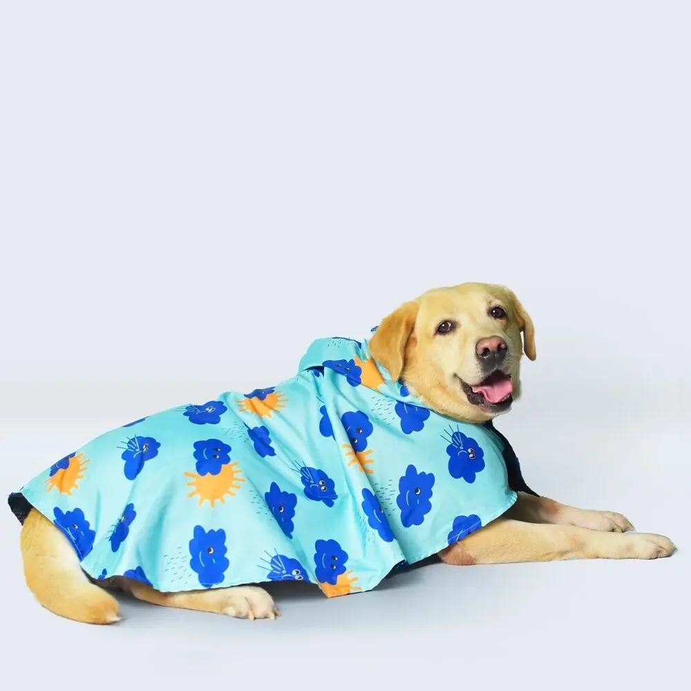 Clouds Printed Cape Style Dog Raincoat