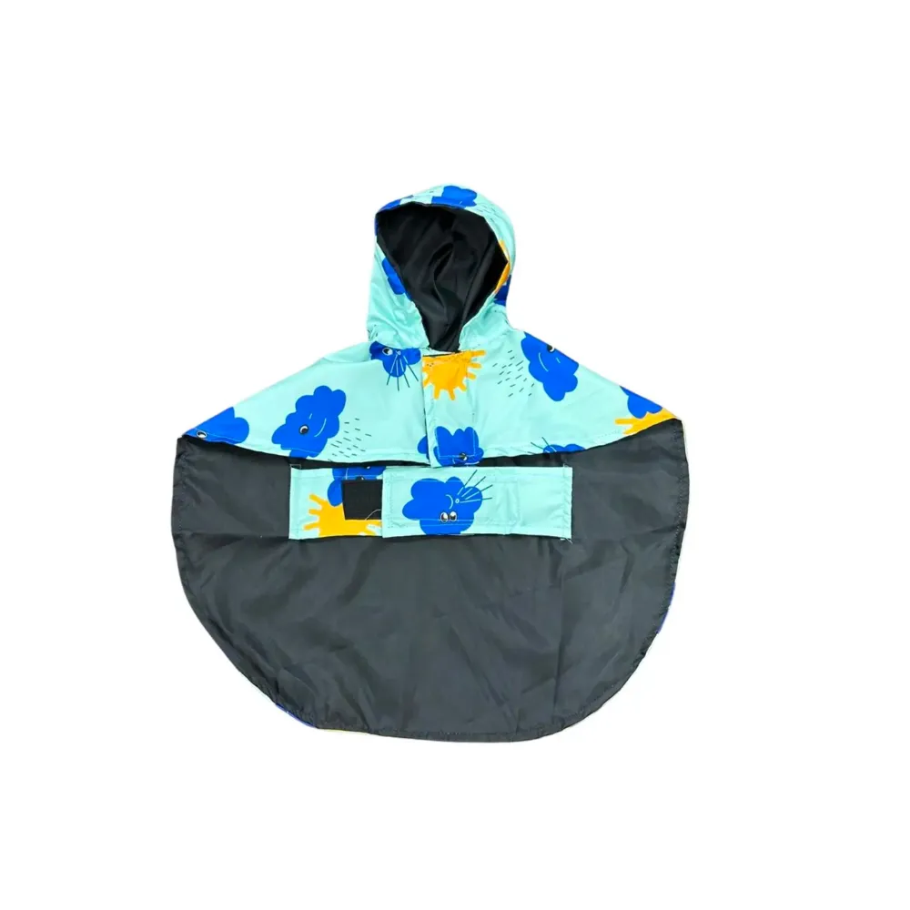 Clouds Printed Cape Style Dog Raincoat