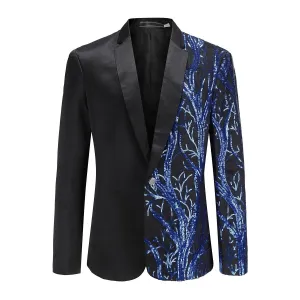 Cloudstyle Mens Sparkly Sequin Blazer Shiny Fancy Dress Jacket Party Banquet