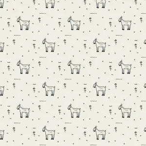 Cotton Print / Grazing Goats