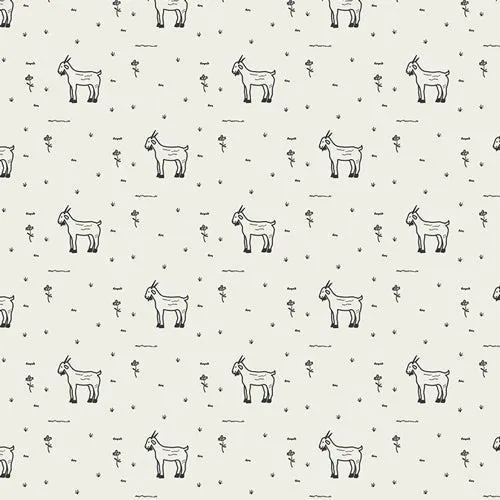 Cotton Print / Grazing Goats