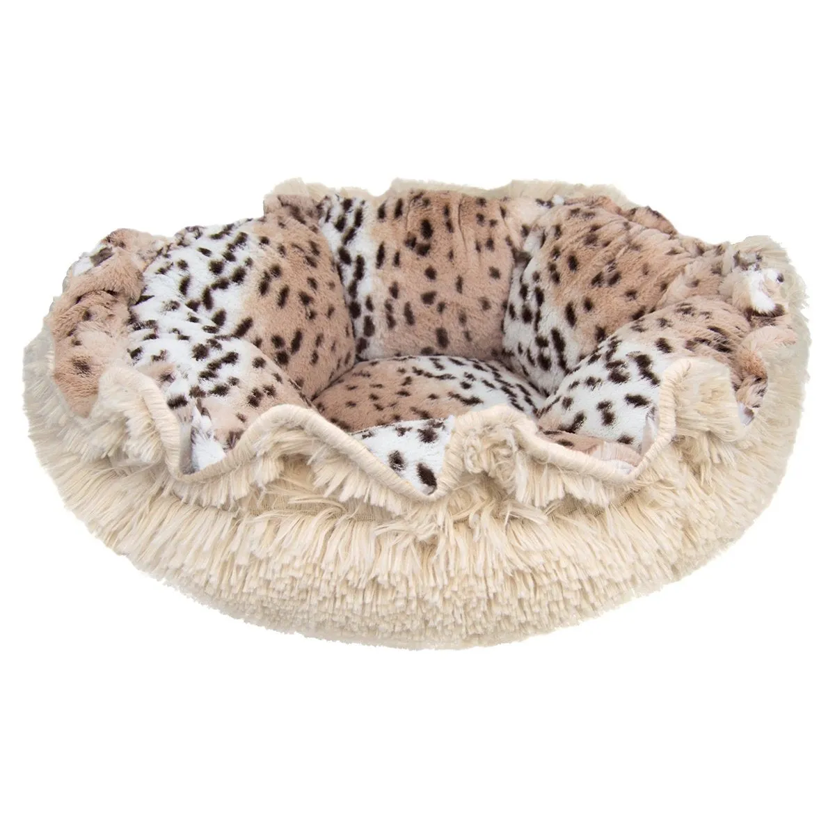 Cuddle Pod Dog Bed Aspen Snow Leopard/Blondie