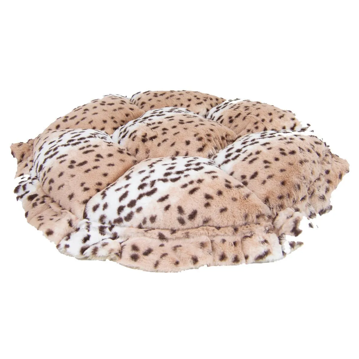 Cuddle Pod Dog Bed Aspen Snow Leopard/Bubblegum