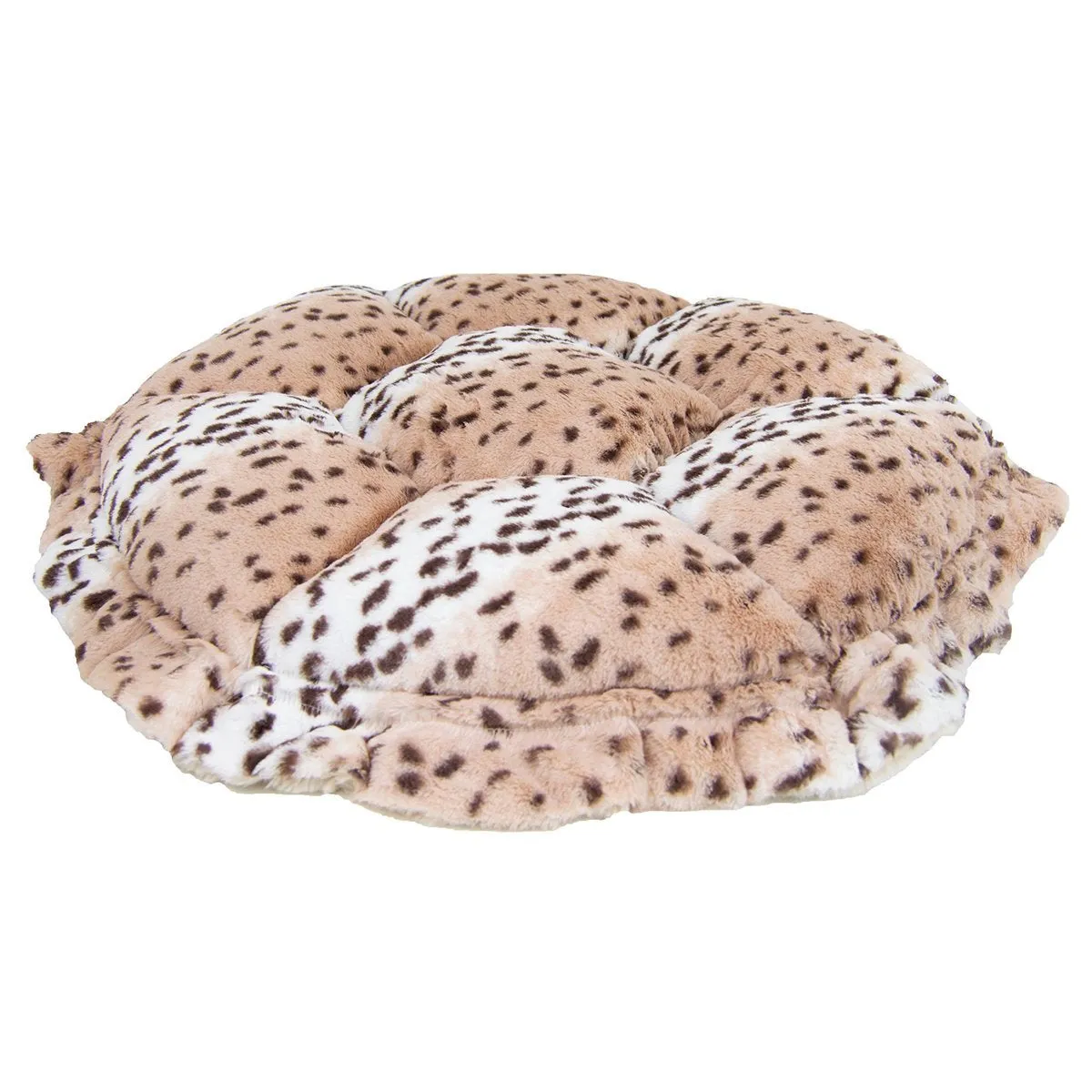 Cuddle Pod Dog Bed Aspen Snow Leopard/Natural Beauty