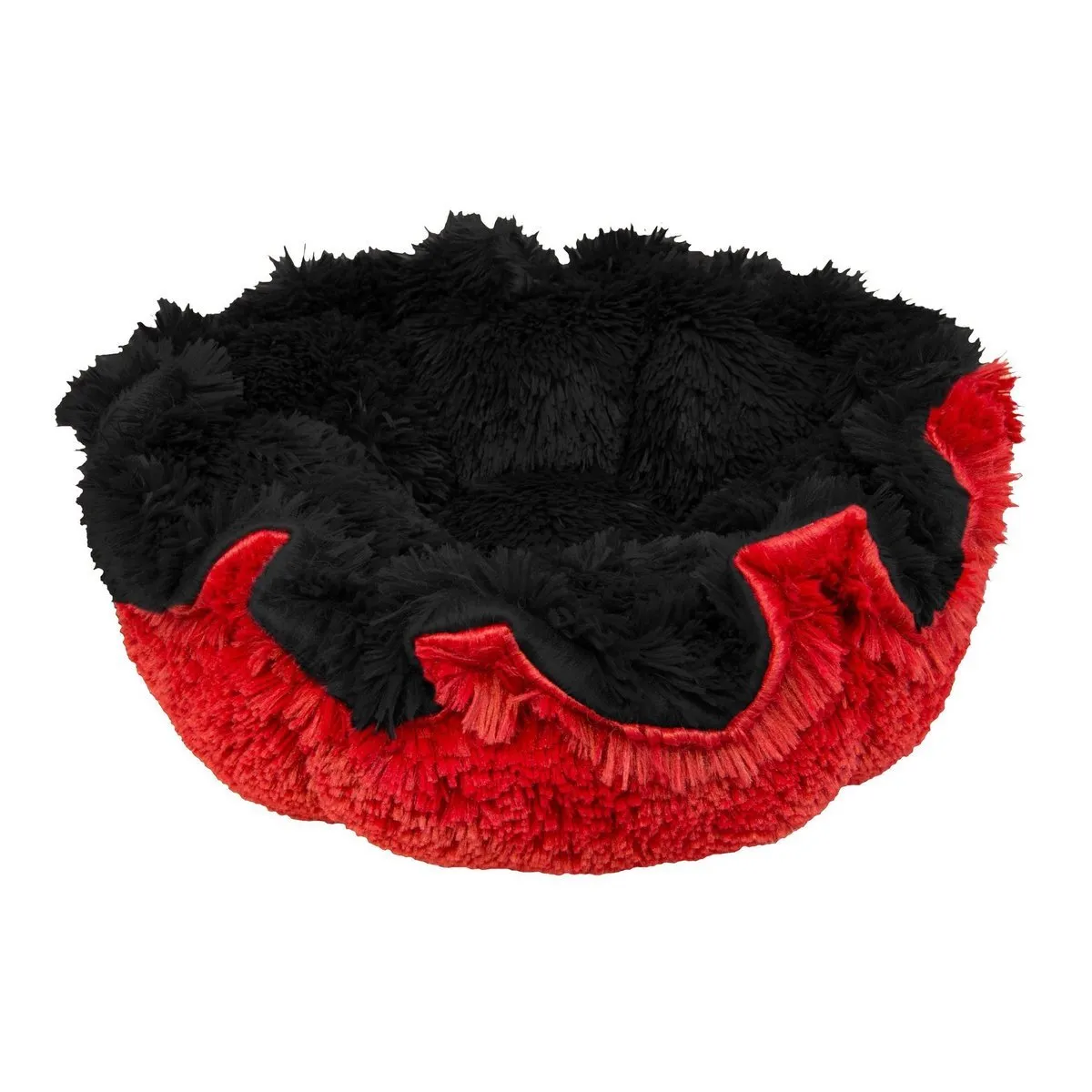 Cuddle Pod Dog Bed Black Bear/Lipstick