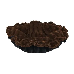 Cuddle Pod Dog Bed Black Puma/Godiva Brown