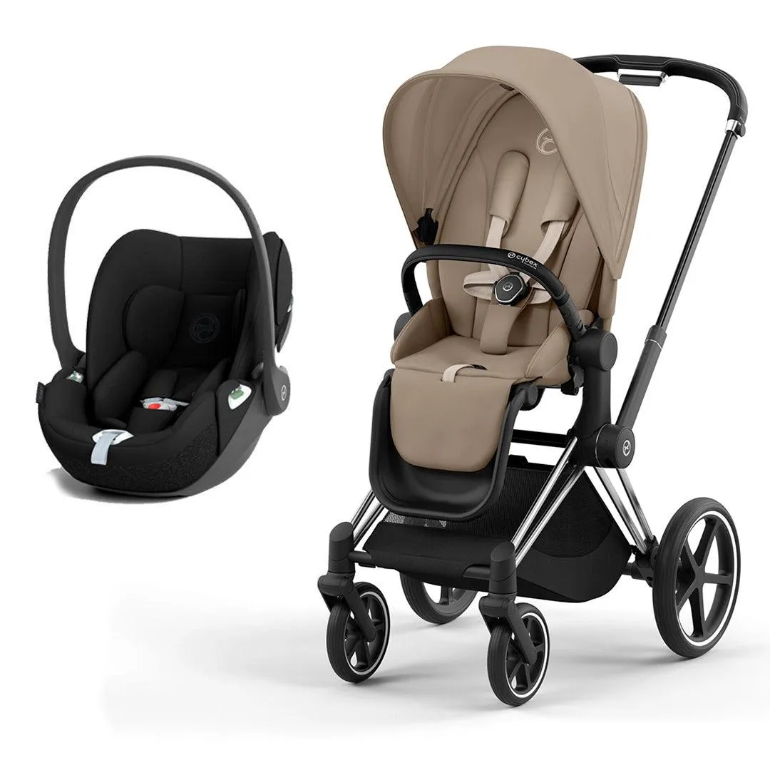 CYBEX Priam Cloud T Travel System - Cozy Beige