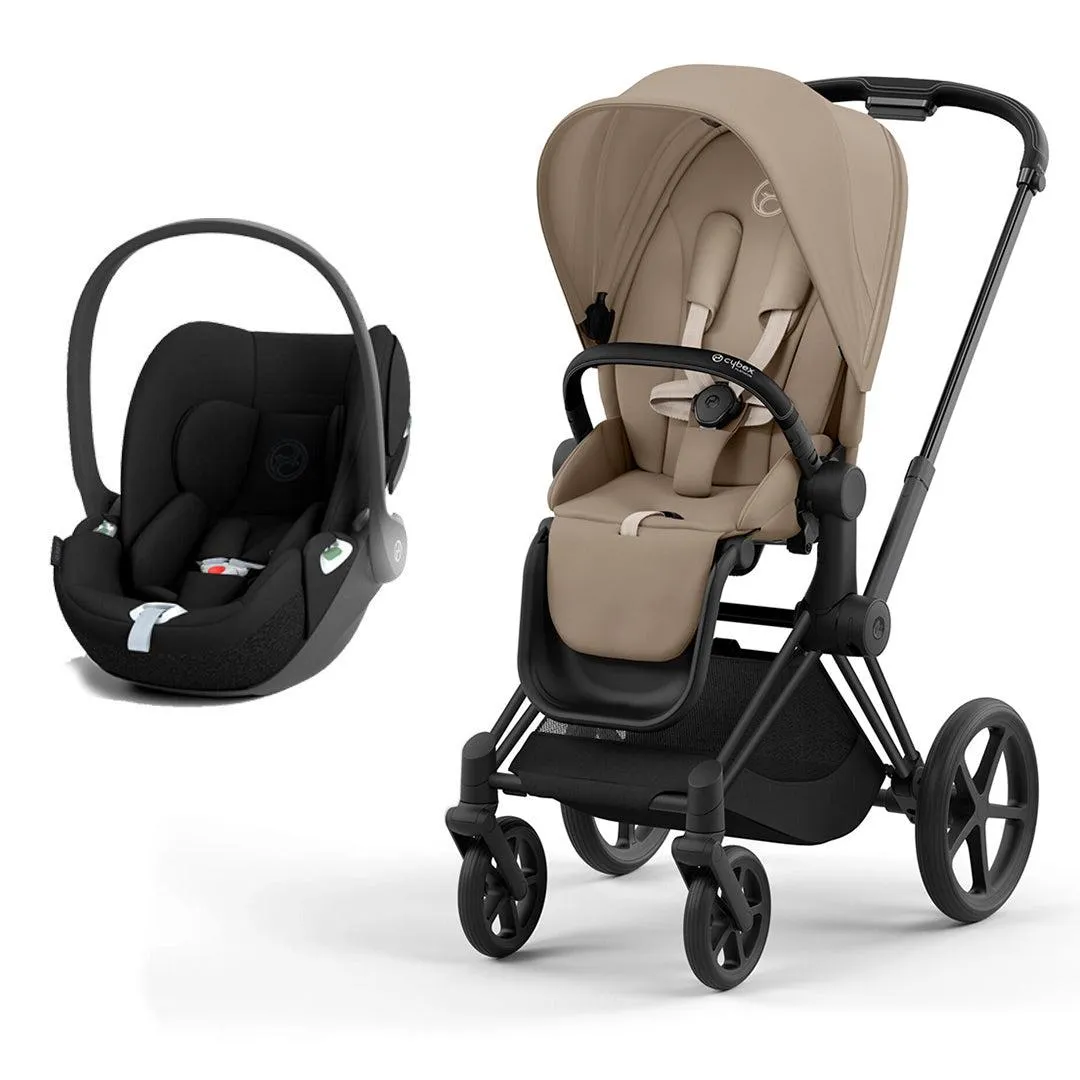 CYBEX Priam Cloud T Travel System - Cozy Beige