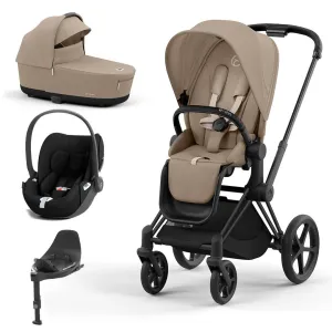 CYBEX Priam Cloud T Travel System - Cozy Beige