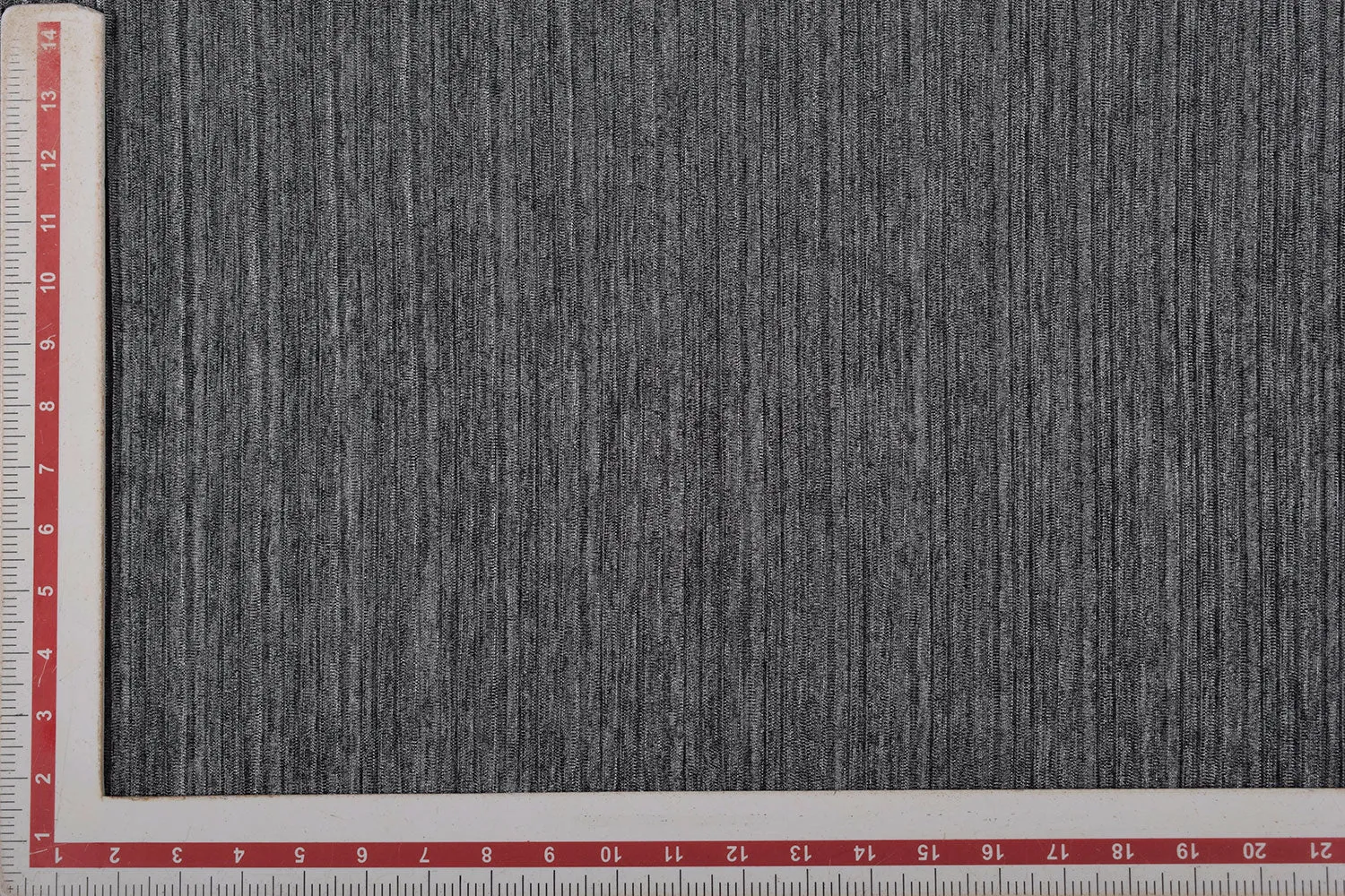 Dark Grey Plain Pleated Knit Fabric