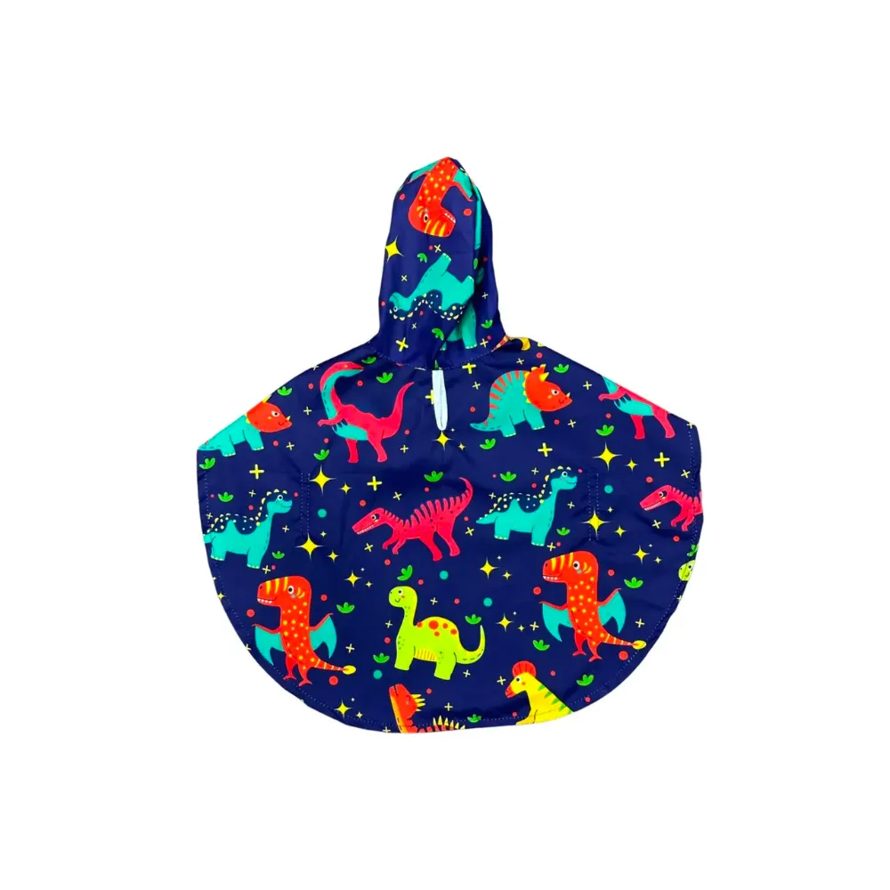 Dinosaur Printed Cape Style Dog Raincoat