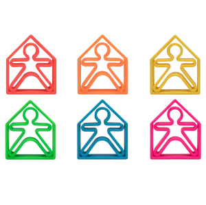 dëna Neon Kids and Houses 6 Pack - Assorted Colors