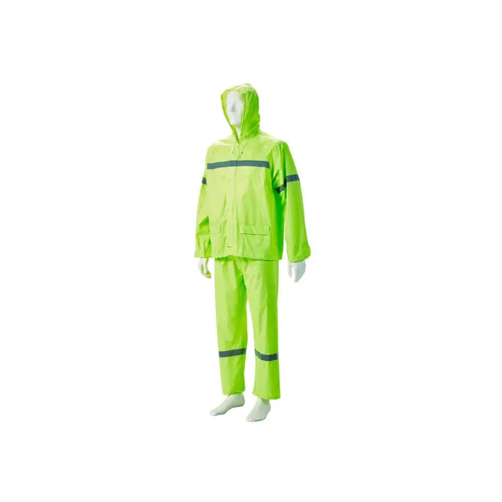 DROMEX RAIN SUIT RUBBERIZED REFL. TAPE  COLOUR-LIME 2XL