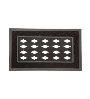 Evergreen Black Scroll Sassafras Switch Mat Tray, 30" X 18"