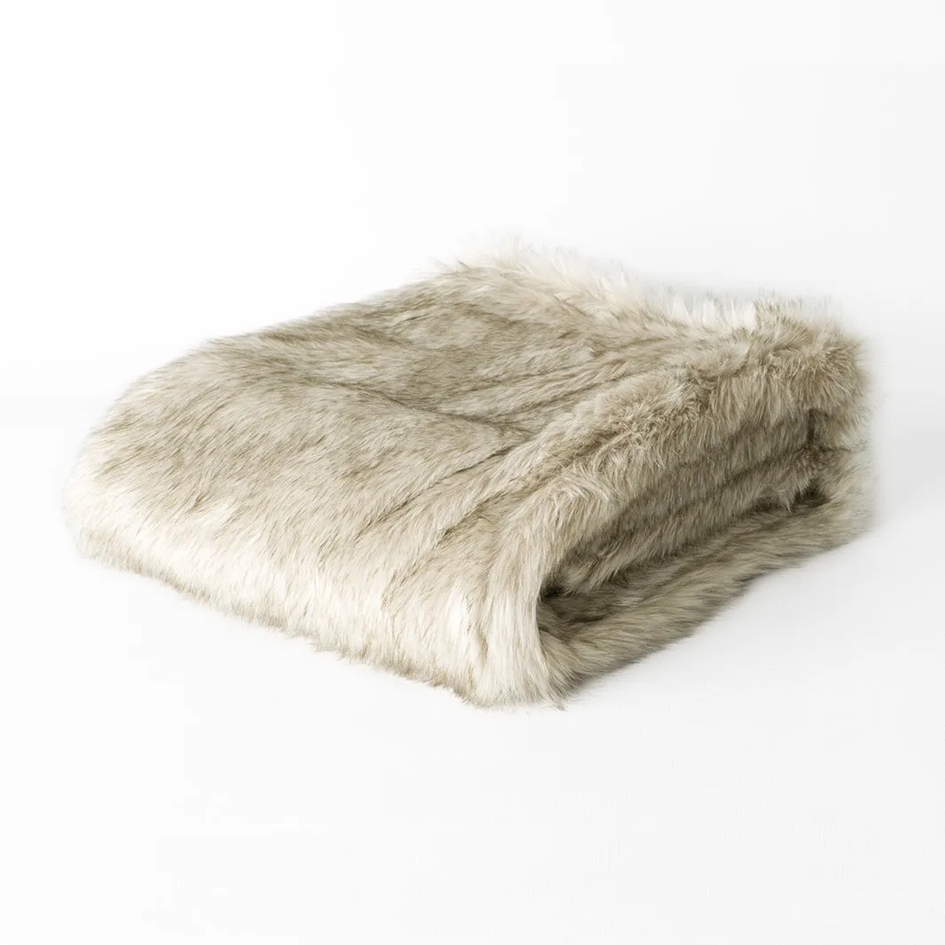 Faux-Fur Dog Blanket in Oatmeal