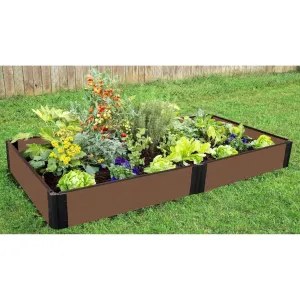 Frame It All | Tool-Free Raised Garden Bed 4' X 8' X 11” Uptown Brown – 1” Profile