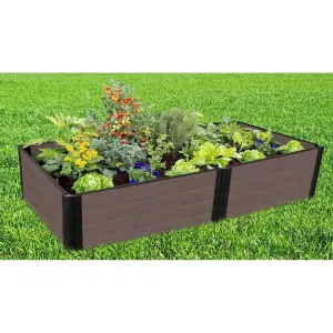 Frame It All | Weathered Wood Raised Garden Bed 4' X 8' X 22" - 1 " Profile 4 Level