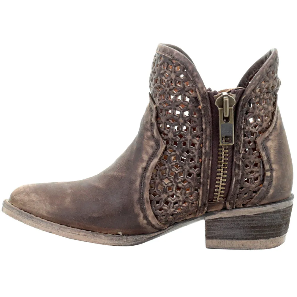 Hand-cut Round Toe Cowboy Booties