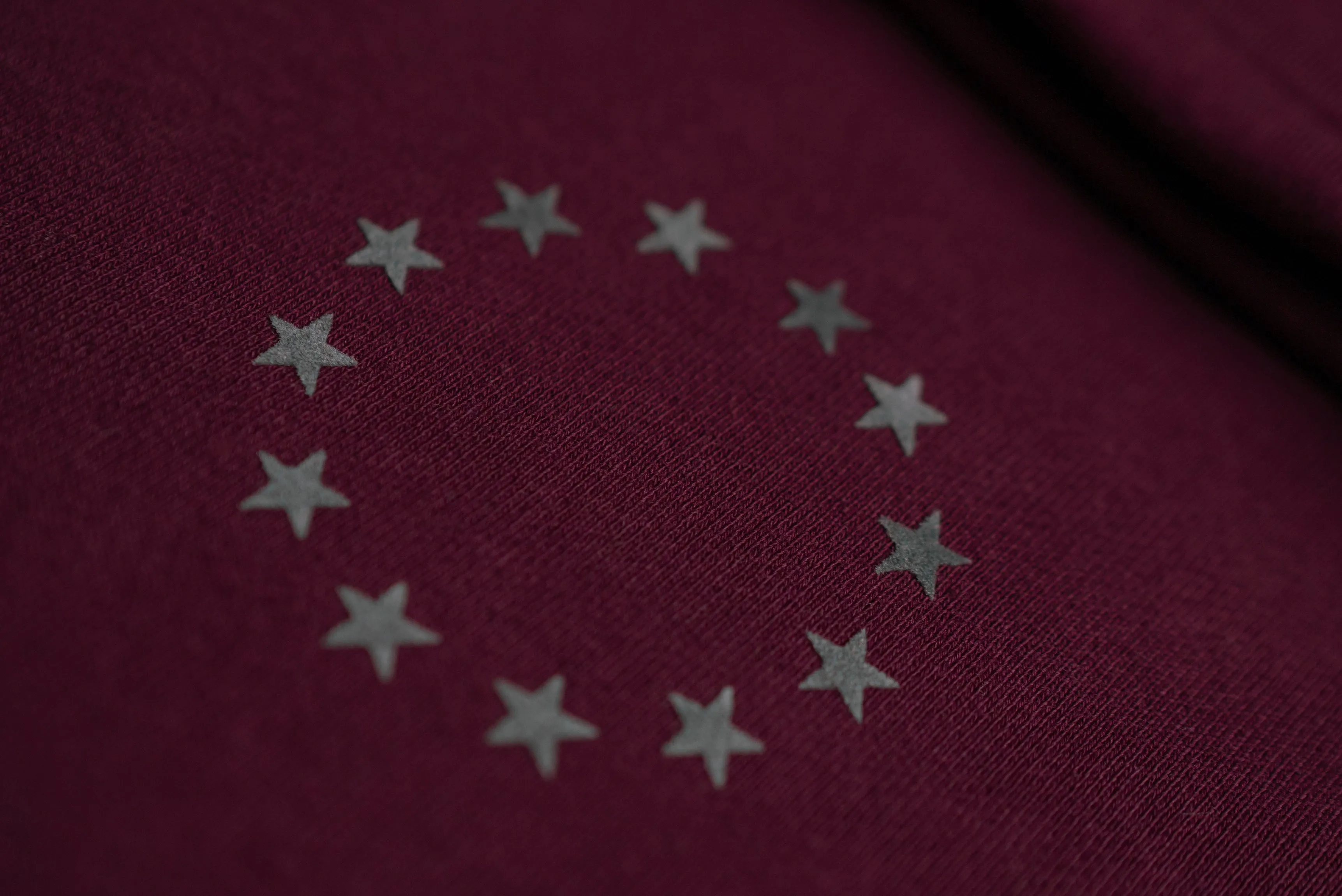 Heavyweight Short Sleeve Crewneck - Maroon/Grey