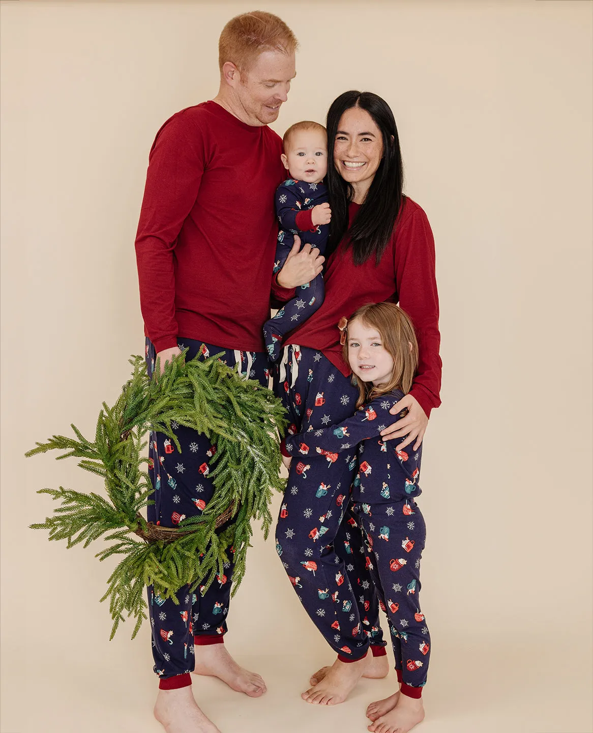 Holiday Adult Unisex Pajama Set in Cozy Cocoa