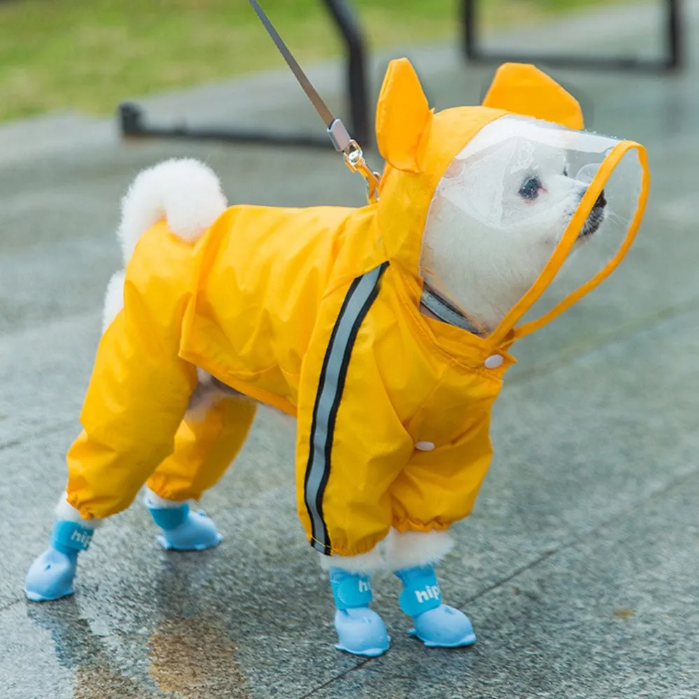 Hooded Waterproof Raincoats with Reflective Strap / Honey Bee; Bear; Dinosaur