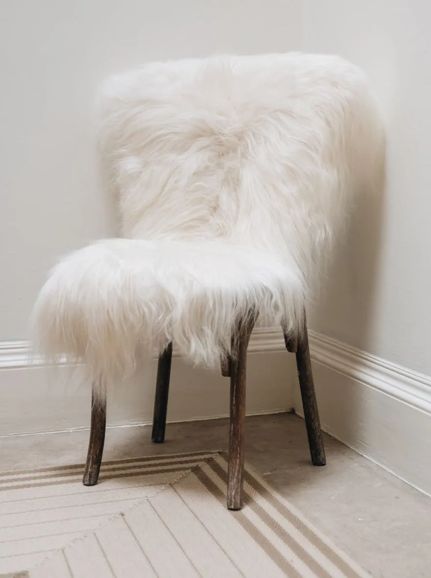 Icelandic Sheepskin Rug White (Long Wool)