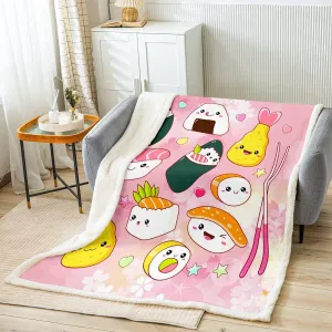 Japanese-Style Super Soft Warm Sushi Blanket for Kids