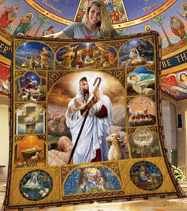 Jesus - The Good Shepherd Blanket - Blanket Of Jesus - Jesus Blanket - Gift Ideas For Christians - Ciaocustom