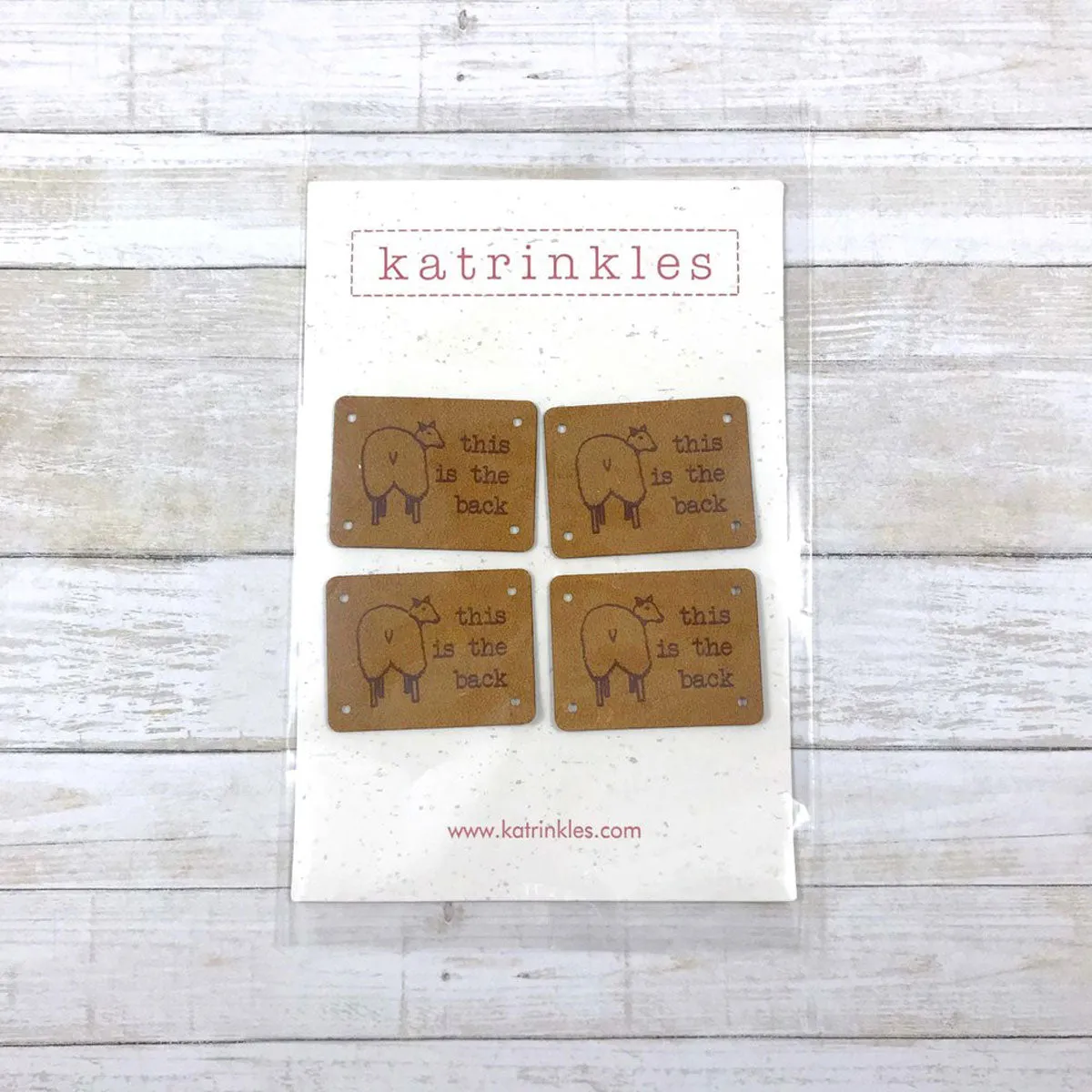 Katrinkles Faux Suede Tags - This Is The Back