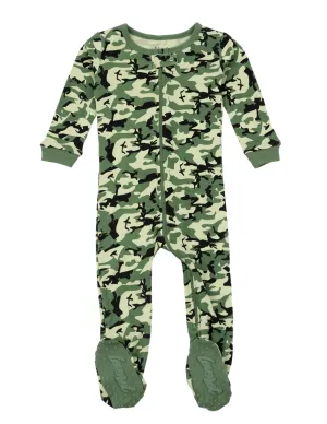 Kids Footed Camouflage Pajamas