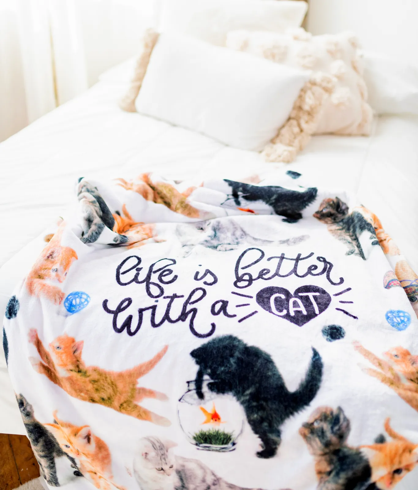 Life Is Better With a Cat Throw Blanket