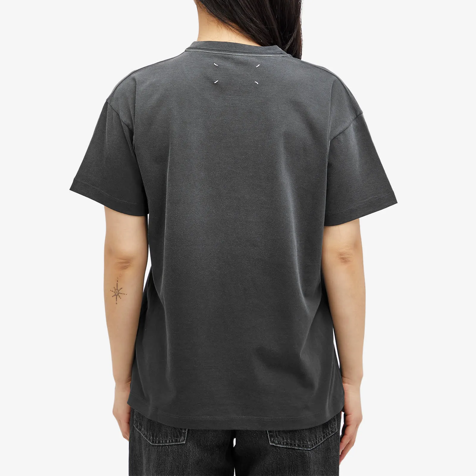 Maison Margiela Faded Logo T-Shirt in Washed Black